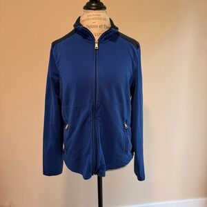 Lauren Ralph Lauren Women's Blue/Black Full Zip Lightweight Jacket Size XL